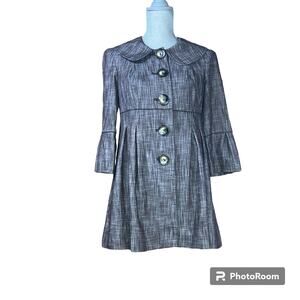 BCX Brown Peplum Button Up Jacket size M